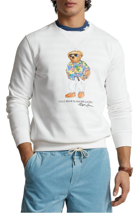 Polo Bear Fleece Sweatshirt In White Beach Bear Product Image