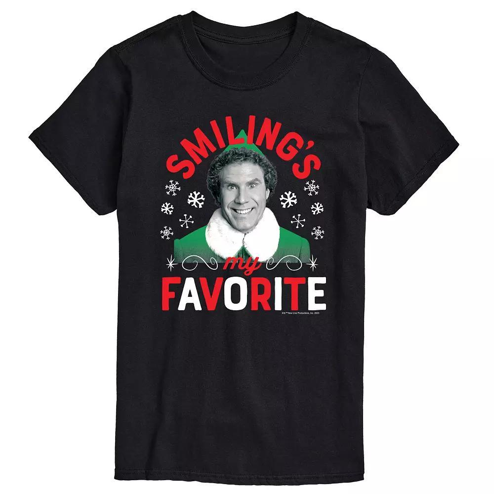 Men's Elf Smilings My Favorite Tee, Size: XXL, Black Product Image