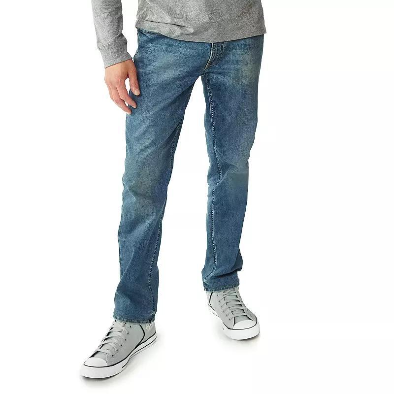 Mens Sonoma Goods For Life Straight-Fit Flexwear Jean Medium Blue Product Image