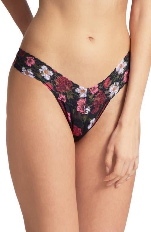 Signature Lace Low Rise Printed Thong Product Image