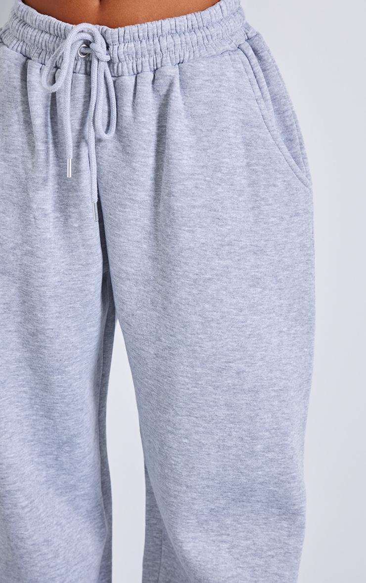 Petite Grey Marl Wide Leg Drawstring Sweatpants Product Image