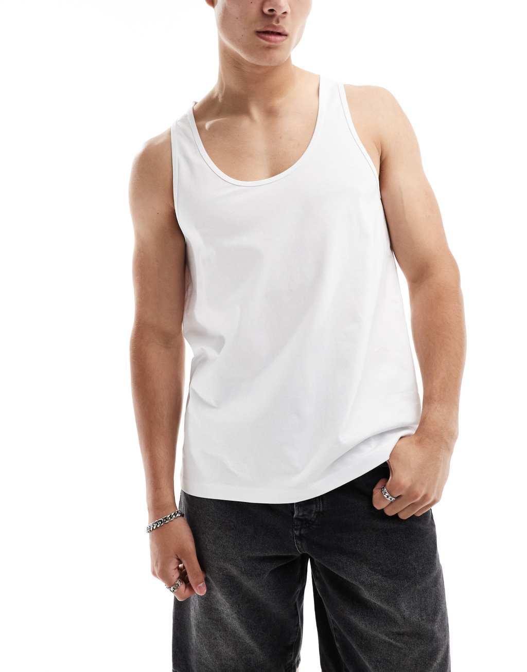 ASOS DESIGN 5 pack tank top in multiple colors Product Image