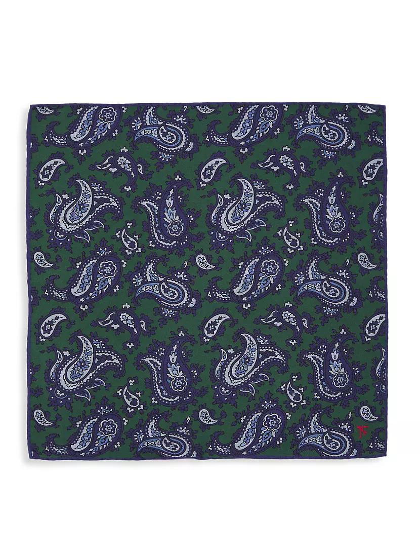 Paisley Wool Pocket Square Product Image