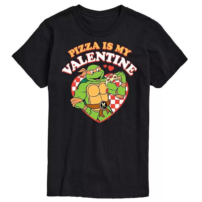 Big & Tall Teenage Mutant Ninja Turtles Pizza My Valentine Tee, Men's, Size: 4XL Tall, Black Product Image