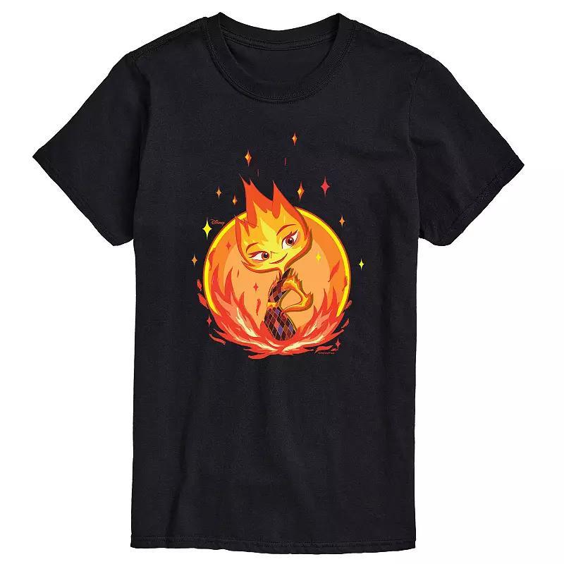 Disney's Elemental Big & Tall Ember Badge Graphic Tee, Men's, Size: 3XB, White Product Image