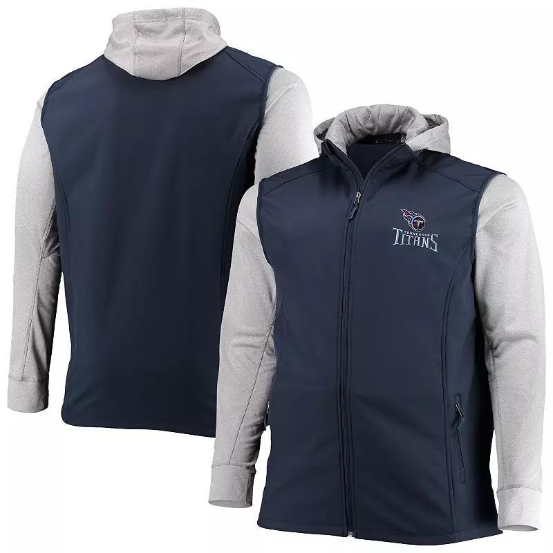 Mens Dunbrooke /Gray New England Patriots Big & Tall Alpha Full-Zip Hoodie Jacket Blue Product Image