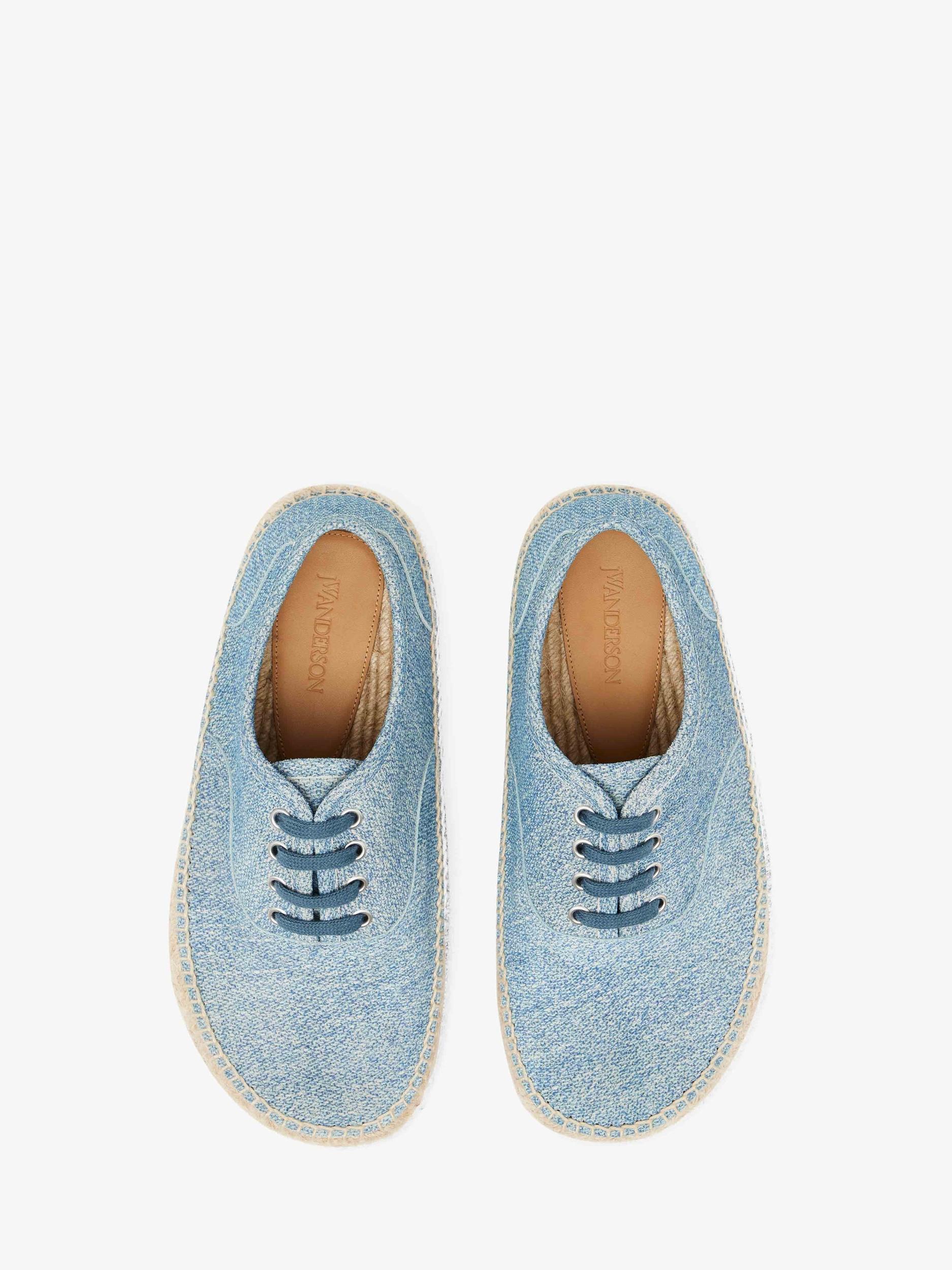 SUEDE LACE-FRONT PLATFORM ESPADRILLES Product Image