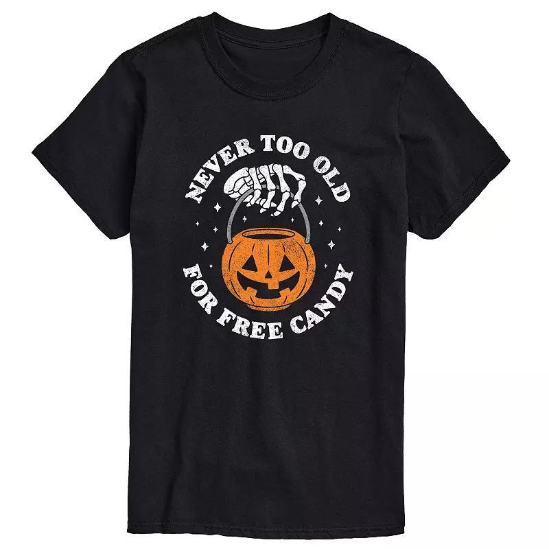 Big & Tall Never Too Old For Free Candy Graphic Tee, Mens Product Image