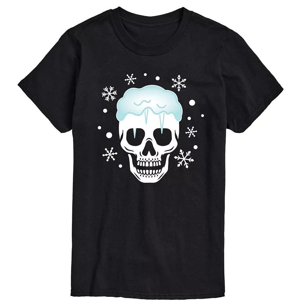 Men's Frozen Skull Graphic Tee, Size: Small, Black Product Image