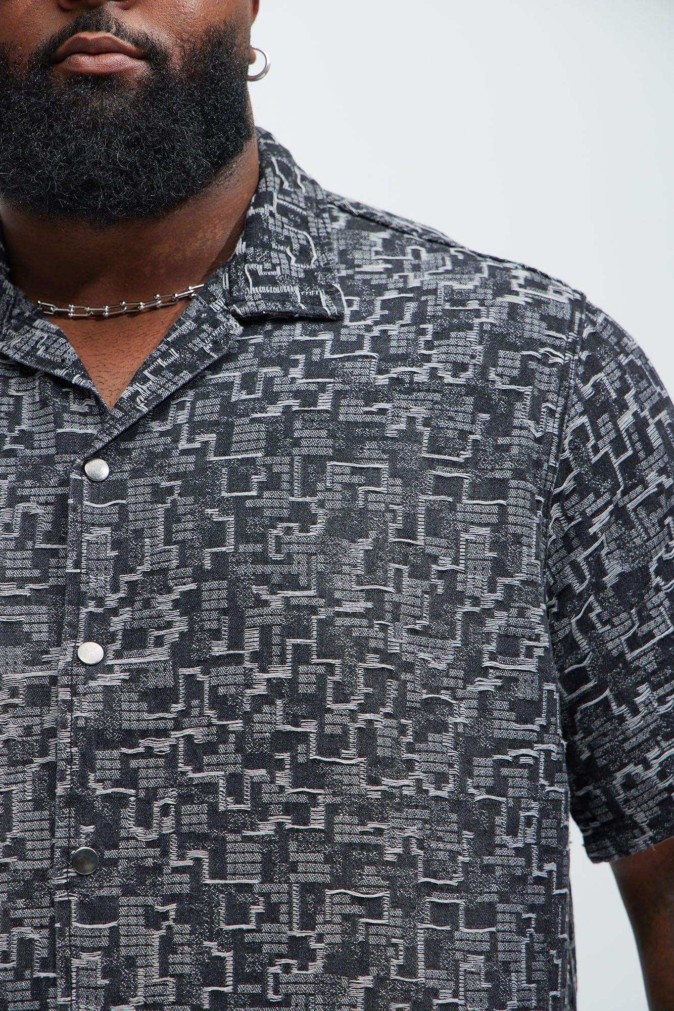 Arrow Jacquard Shirt - Black Wash Product Image