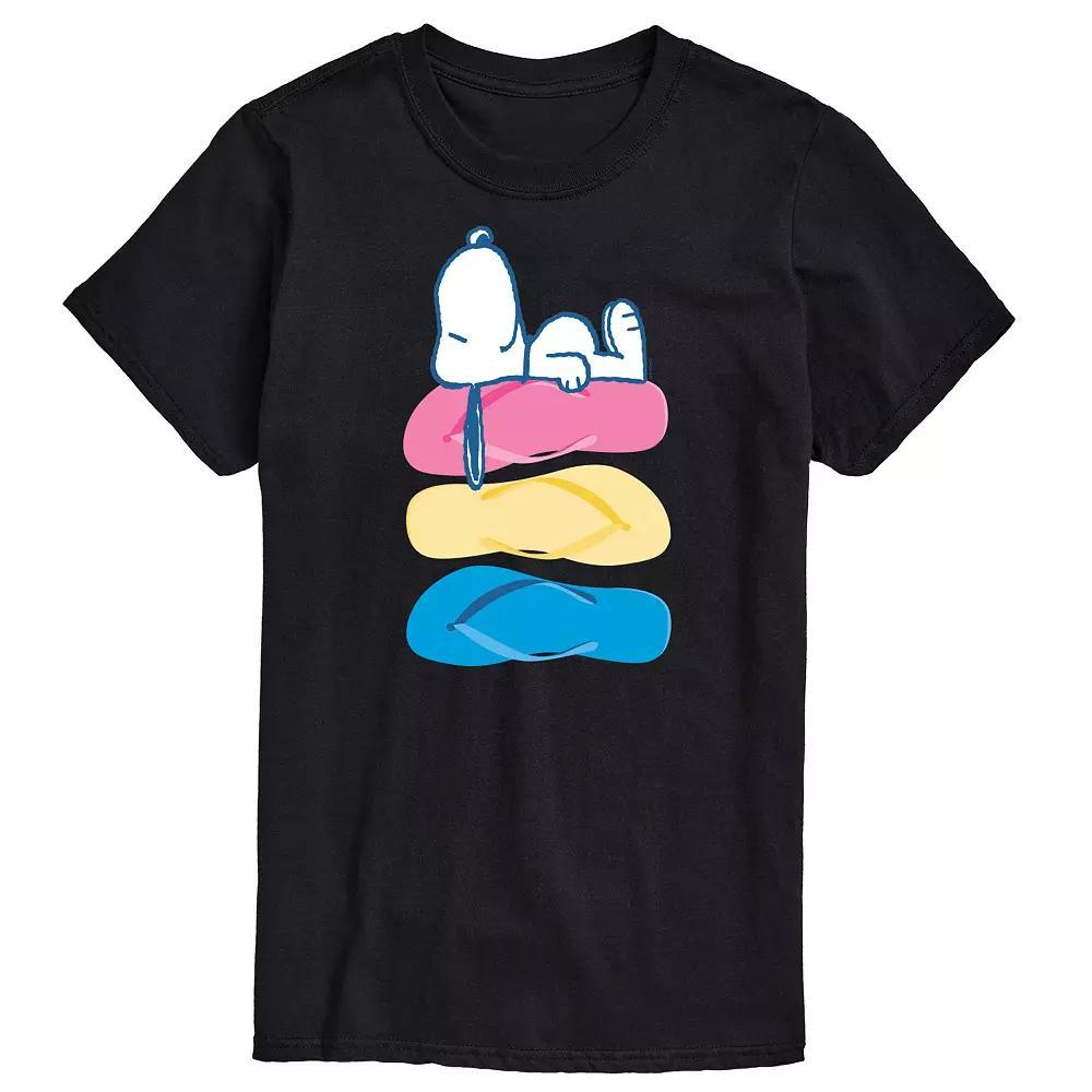 Big & Tall Peanuts Snoopy Laying On Flip Flops Graphic Tee, Men's, Size: XXL Tall, Blue Product Image