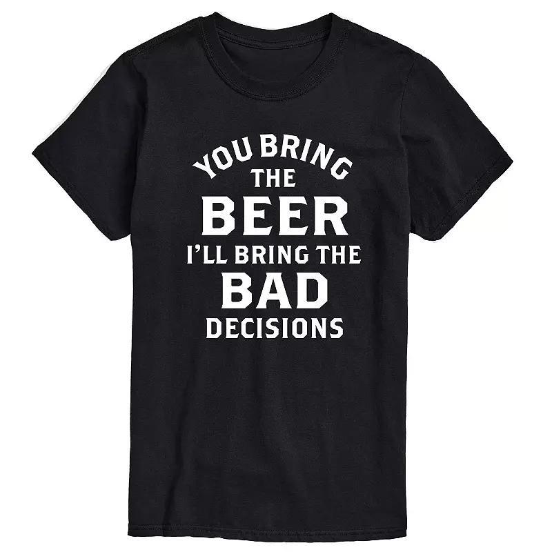 Big & Tall Beer Bad Decisions Graphic Tee, Men's,  Product Image