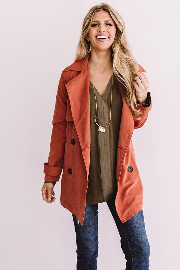 Manhattan Breeze Light Weight Jacket In Rust Product Image
