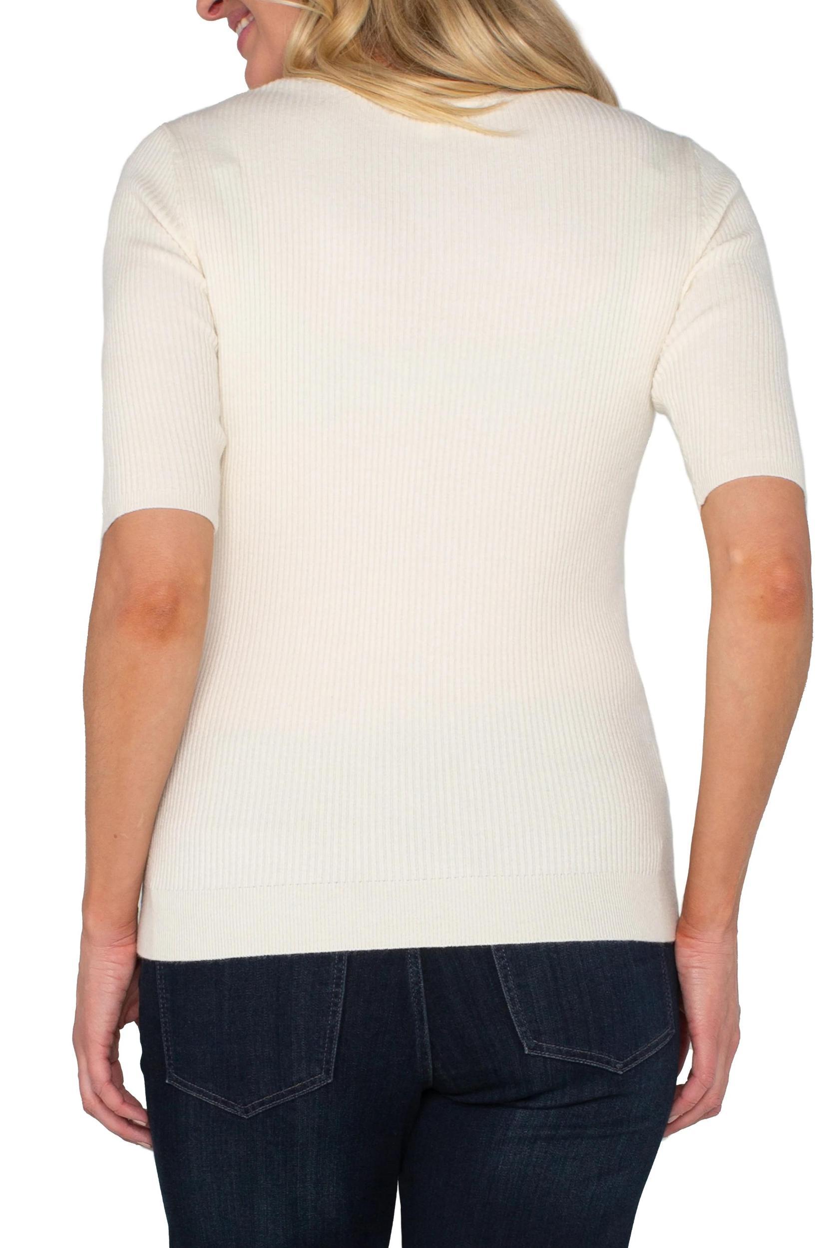 Elbow Sleeve Crew Neck Sweater Product Image