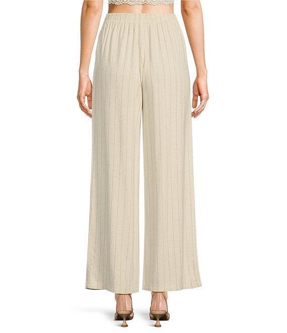 Blu Pepper Striped Tie Waist High Rise Pull-On Coordinating Pants Product Image