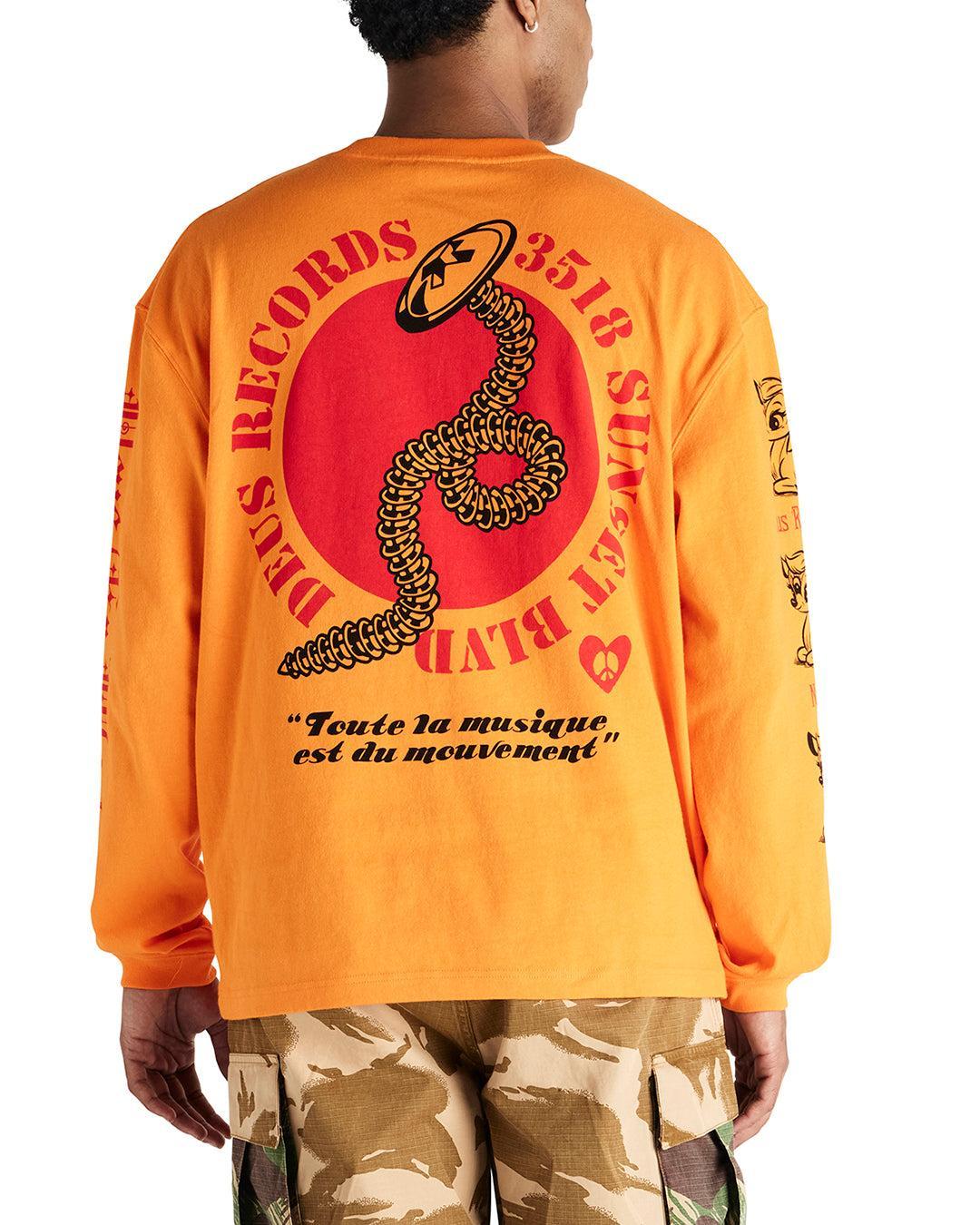 Dancing Ghost Long Sleeve Tee - Persimmon Orange Product Image