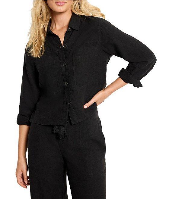 NIC + ZOE Rumba Linen Point Collar Long Sleeve Jacket Product Image