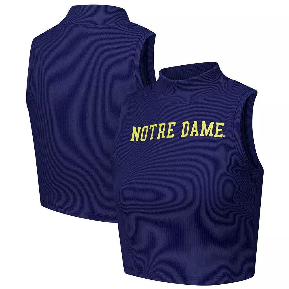 Women's ZooZatz Navy Notre Dame Fighting Irish Cropped Tank Top, Size: XL, Blue Product Image