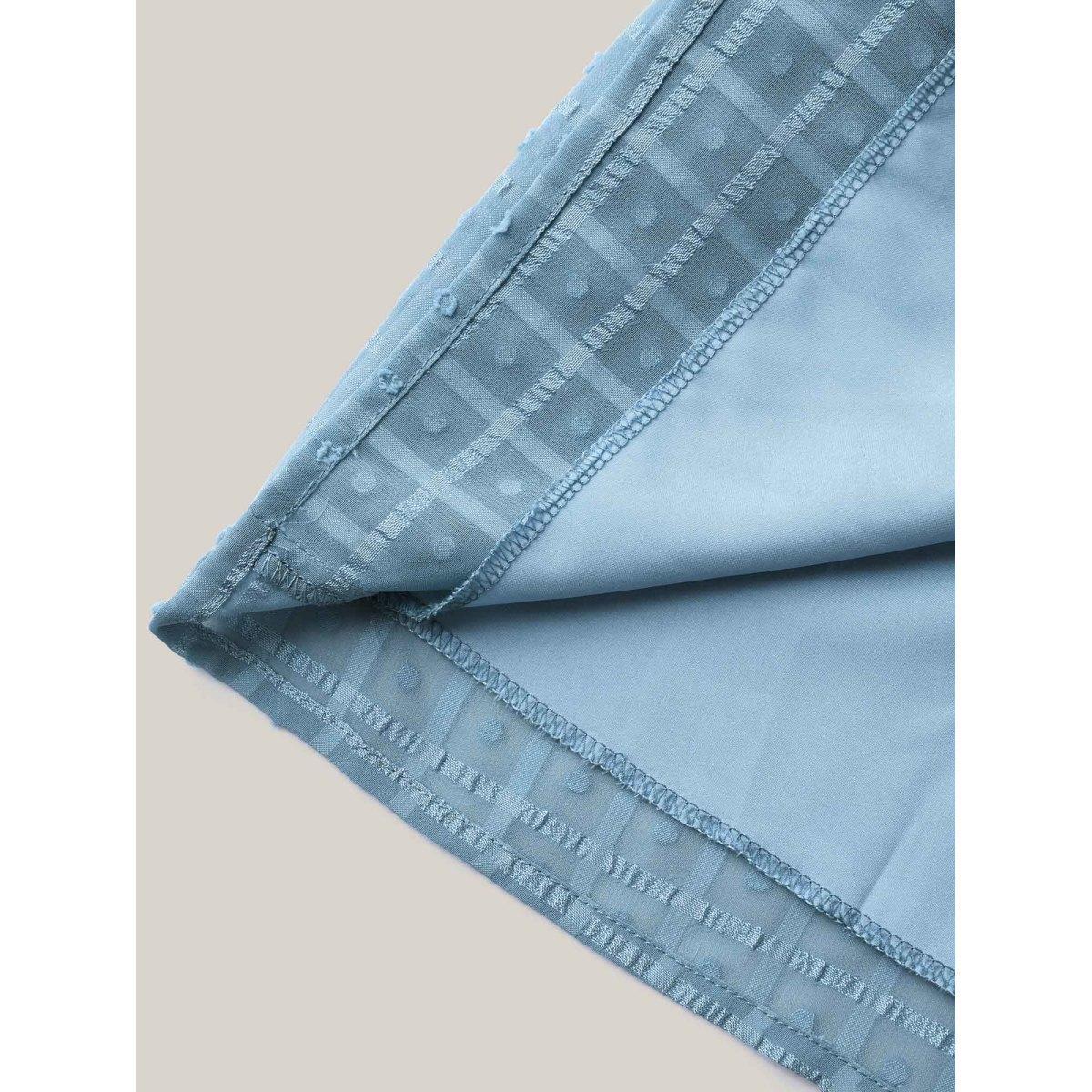 Plus Size Textured Ruched Sleeve Tiered Midi Dress Stone Women Square Neck Short sleeve Curvy BloomChic 10/M Product Image