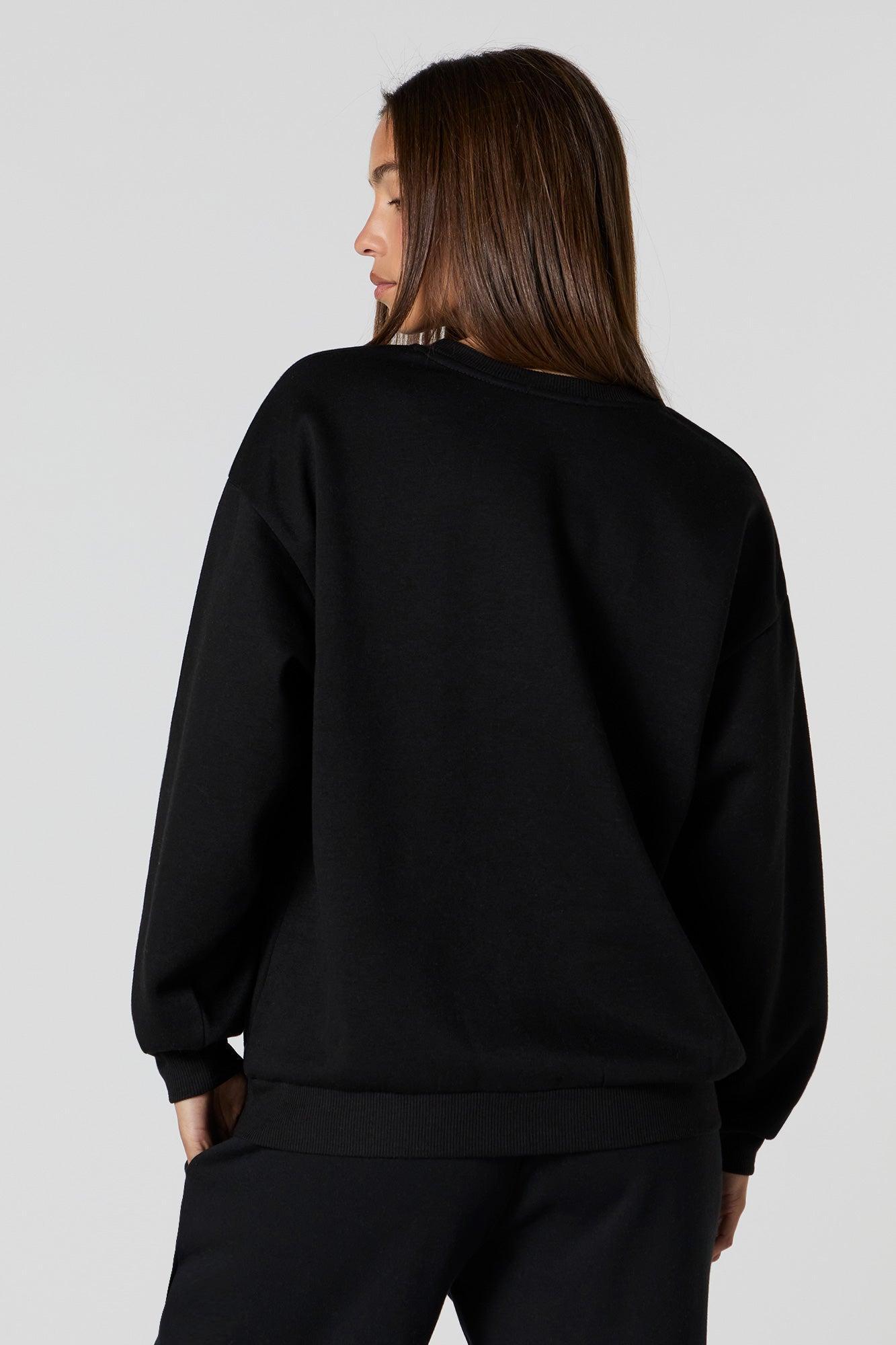 Oversized Soft Fleece Sweatshirt Female Product Image