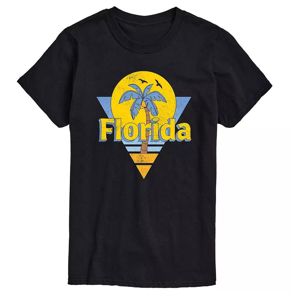 Big & Tall Retro Florida Logo Graphic Tee, Men's, Size: 3XL Tall, Black Product Image