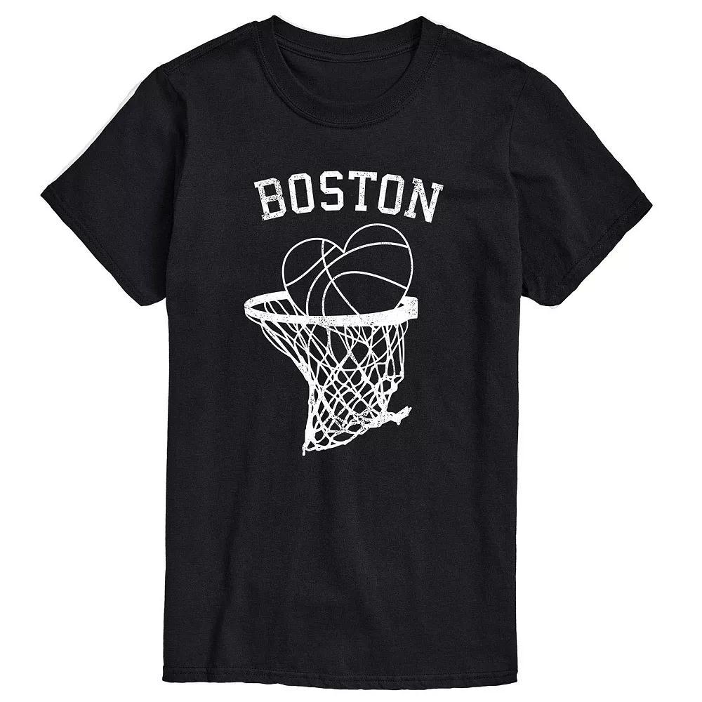 Men's Basketball Heart Boston Graphic Tee,  Product Image
