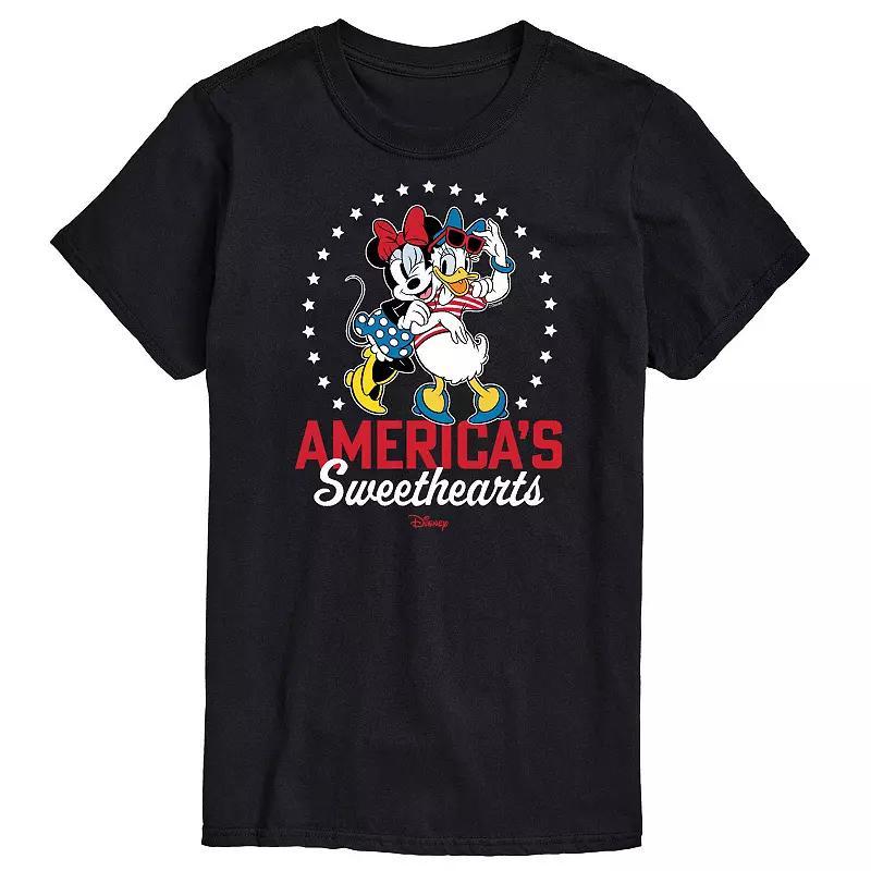 Disney's Minnie Mouse & Daisy Duck Men's America's Sweethearts Graphic Tee, Size: XXL, Black Product Image