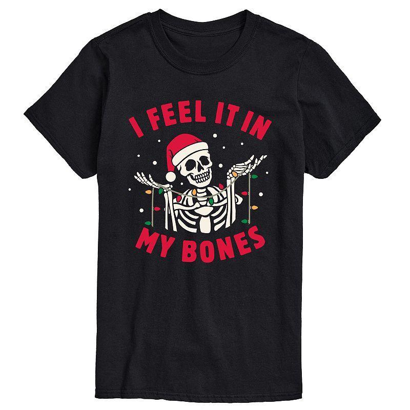 Big & Tall I Feel It In My Bones Tee, Men's, Size: 6XB, Black Product Image