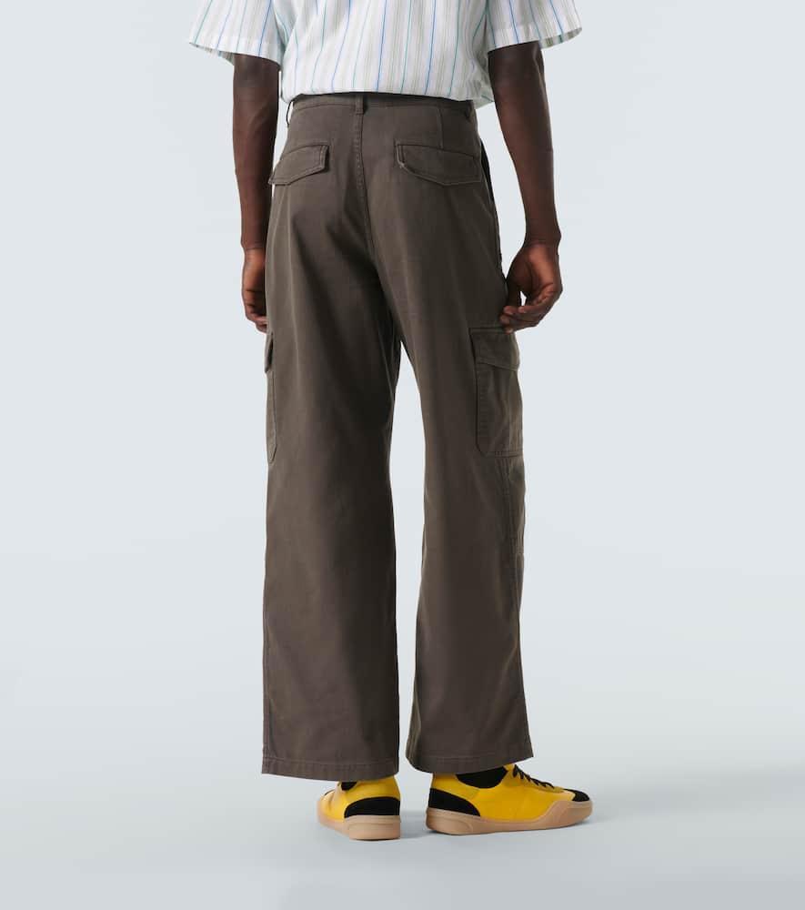 ACNE STUDIOS Mid-rise Cotton-blend Twill Cargo Pants In Black Product Image