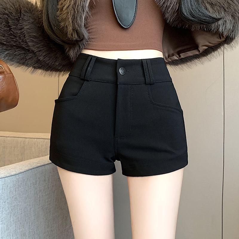 Low Rise Plain Hot Pants Product Image