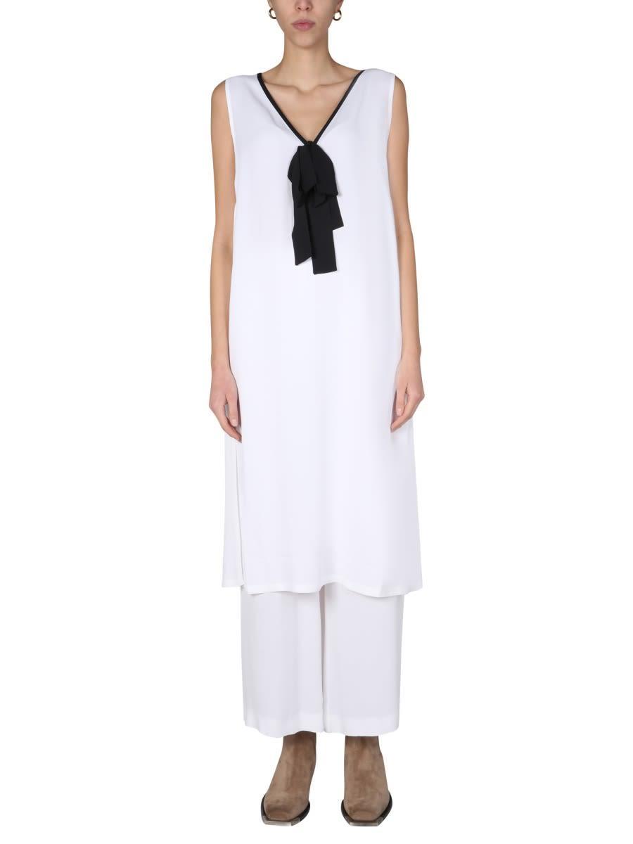 FABIANA FILIPPI Silk Blend Top In White Product Image