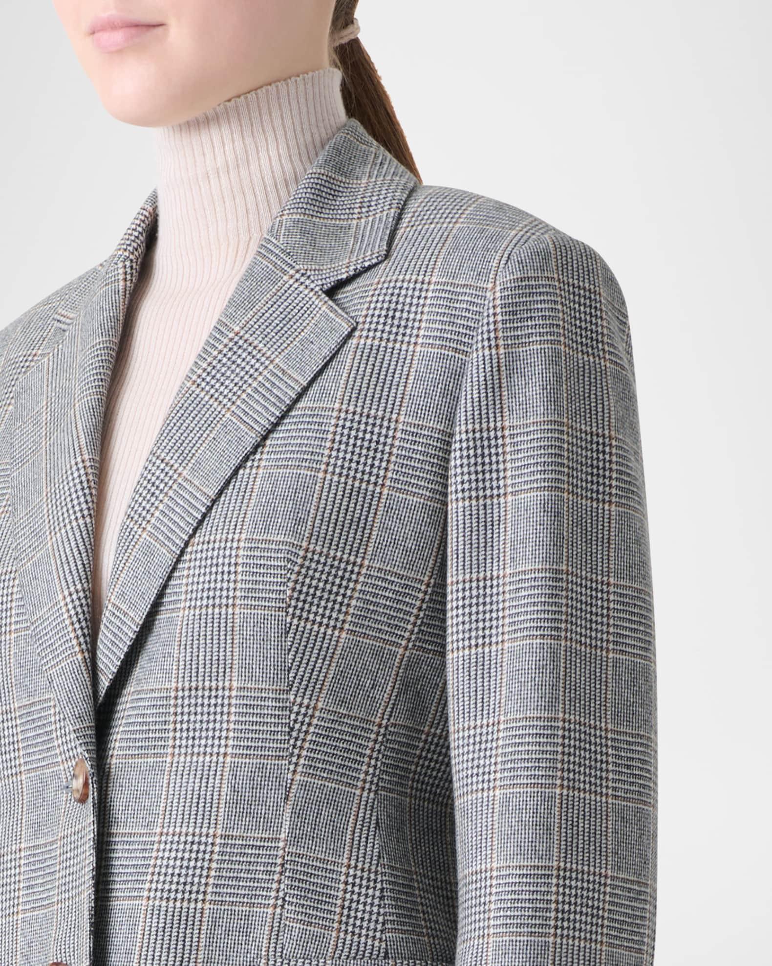 Arie Prince Of Wales Check Cashmere Single-Breasted Jacket Product Image