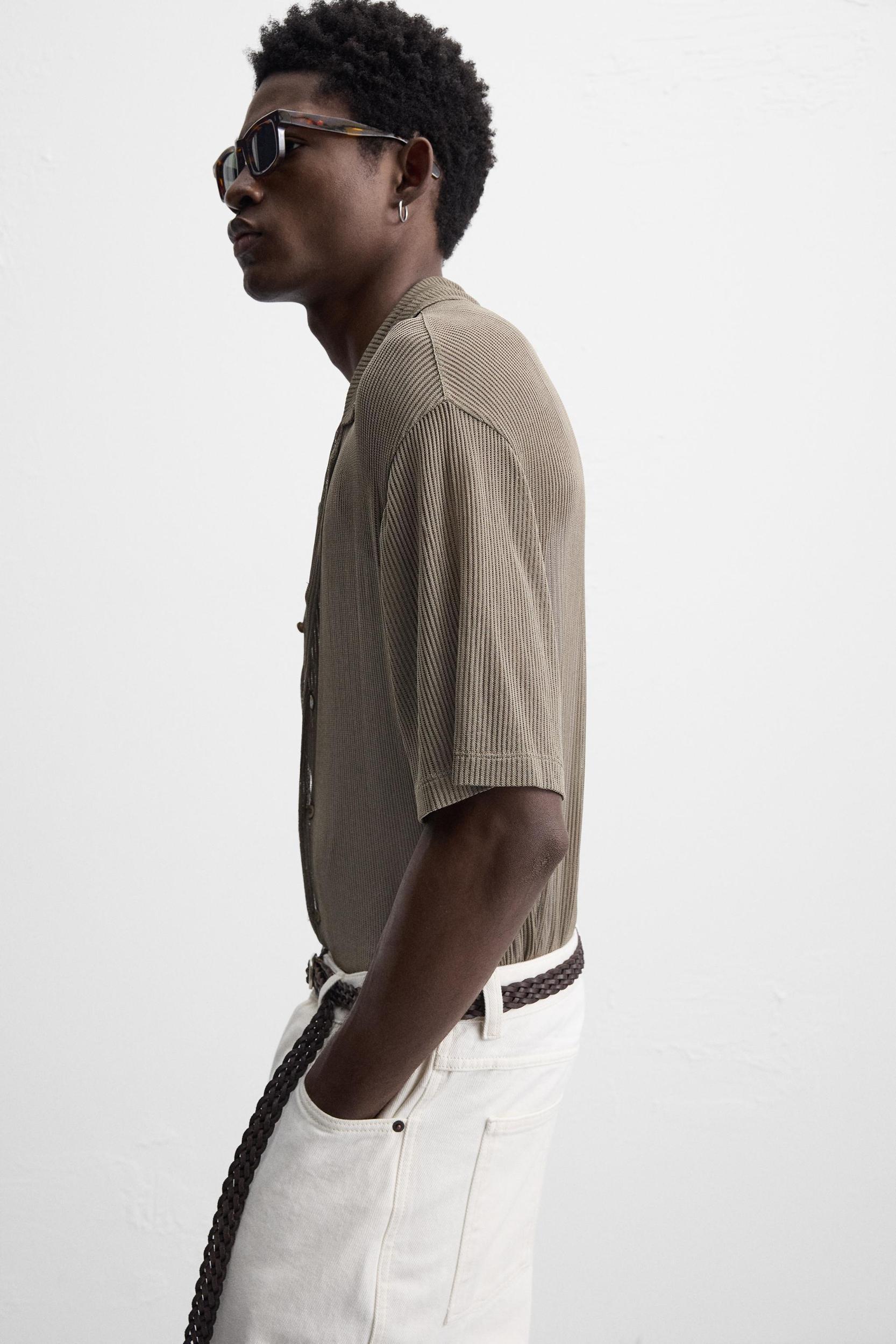 SEMI-SHEER TEXTURED SHIRT Product Image