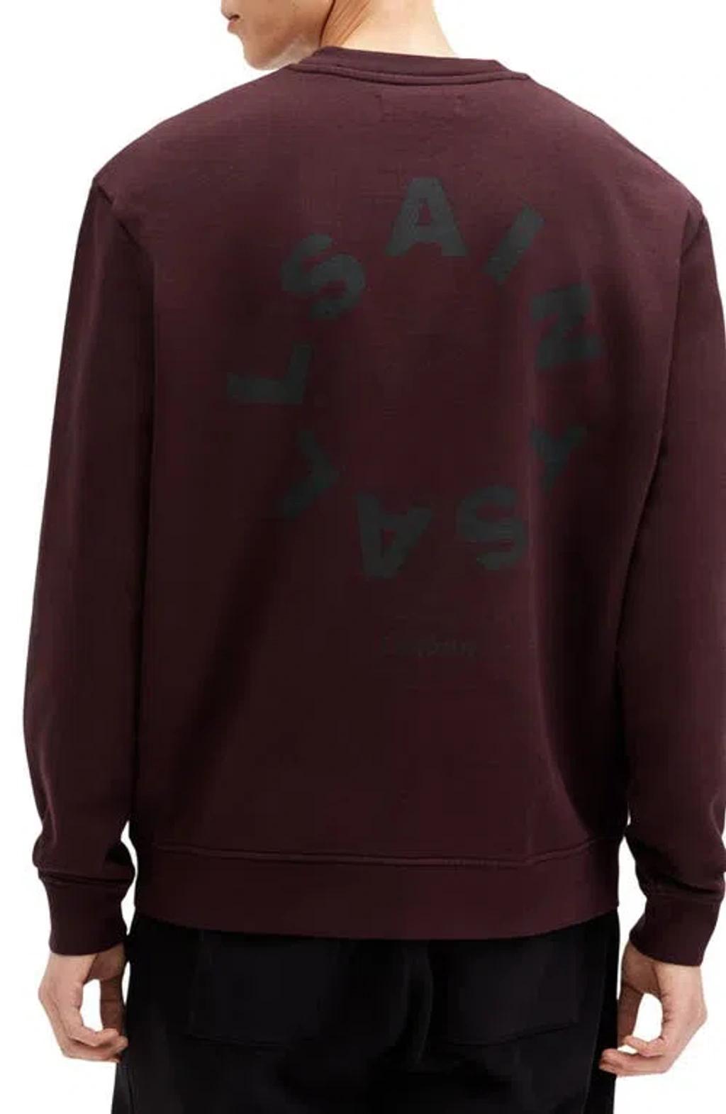 ALLSAINTS Tierra Cotton Graphic Sweatshirt In Mars Red Product Image