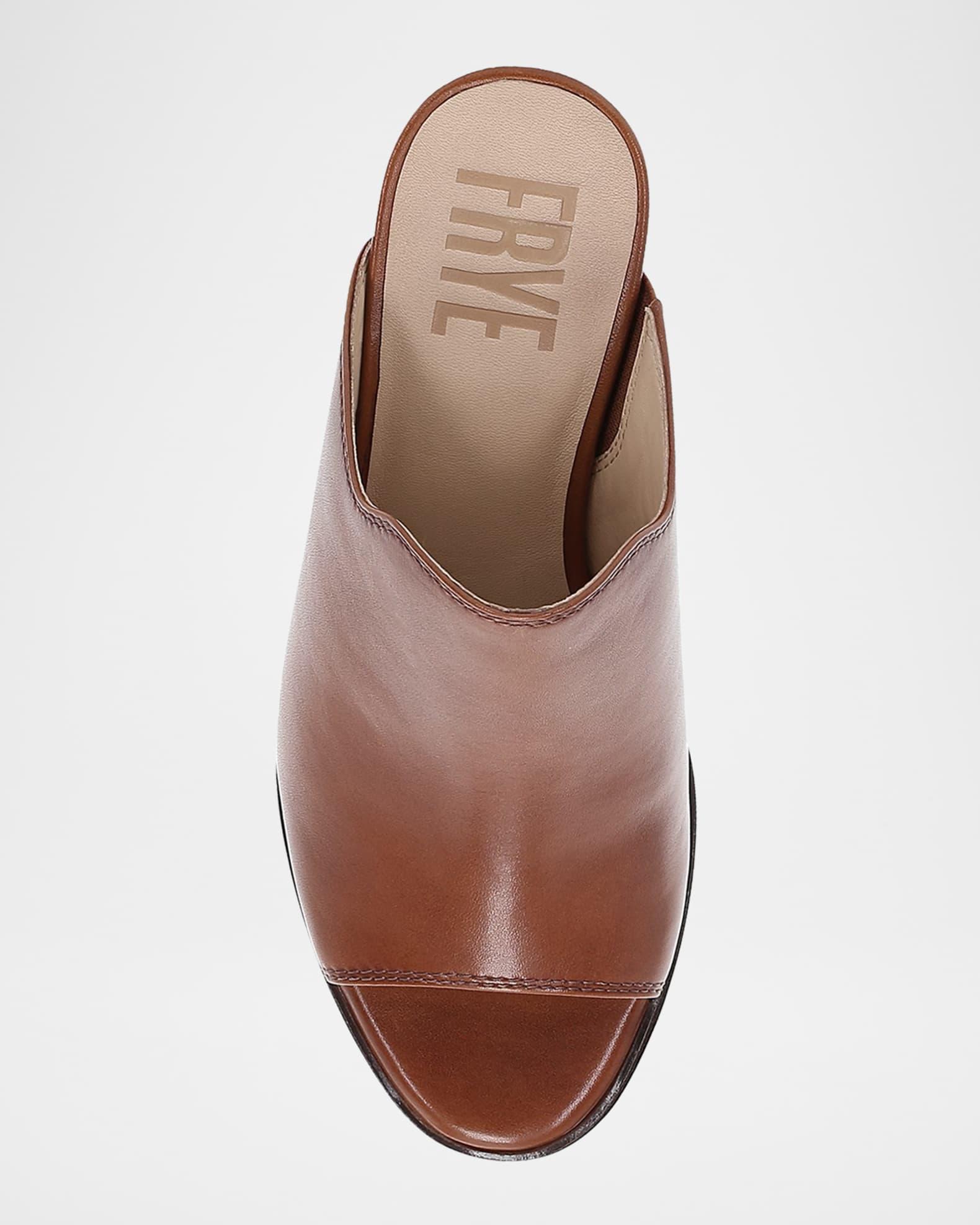 Stella Leather Block-Heel Mule Sandals Product Image