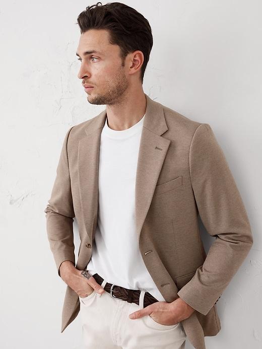 Tailored-Fit Knit Jacket Product Image