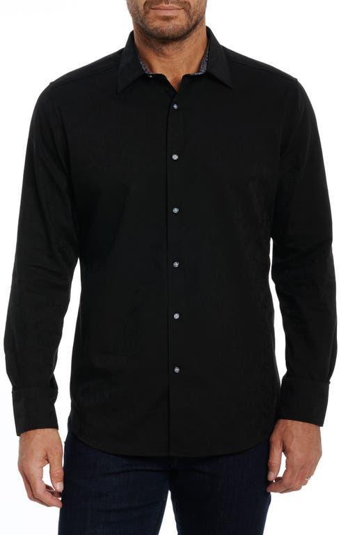 Mens Highland Stretch Cotton Jacquard Sport Shirt Product Image