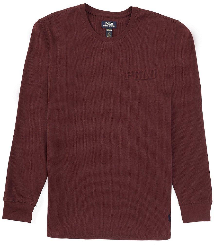 Polo Ralph Lauren Crewneck Waffle-Knit Sleep Shirt Product Image