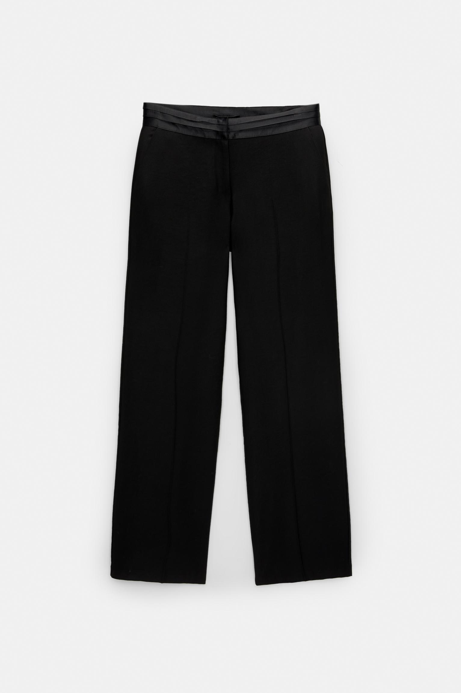 Formal pants with satin waistband Product Image