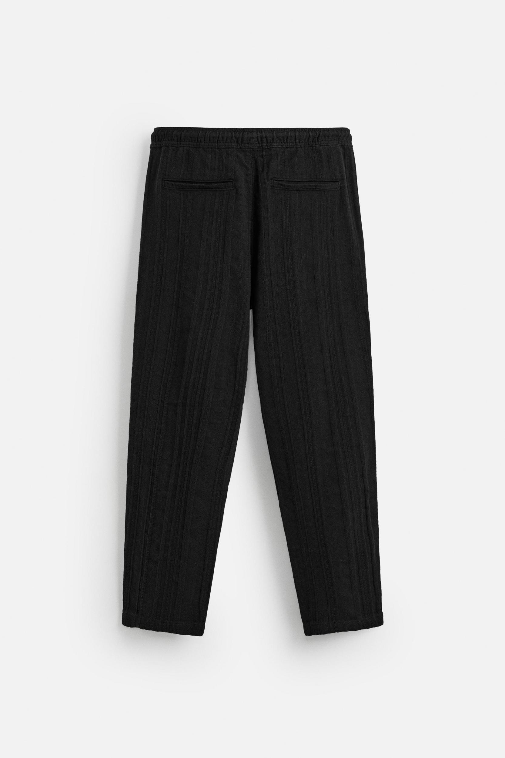 TEXTURED RELAXED FIT PANTS Product Image
