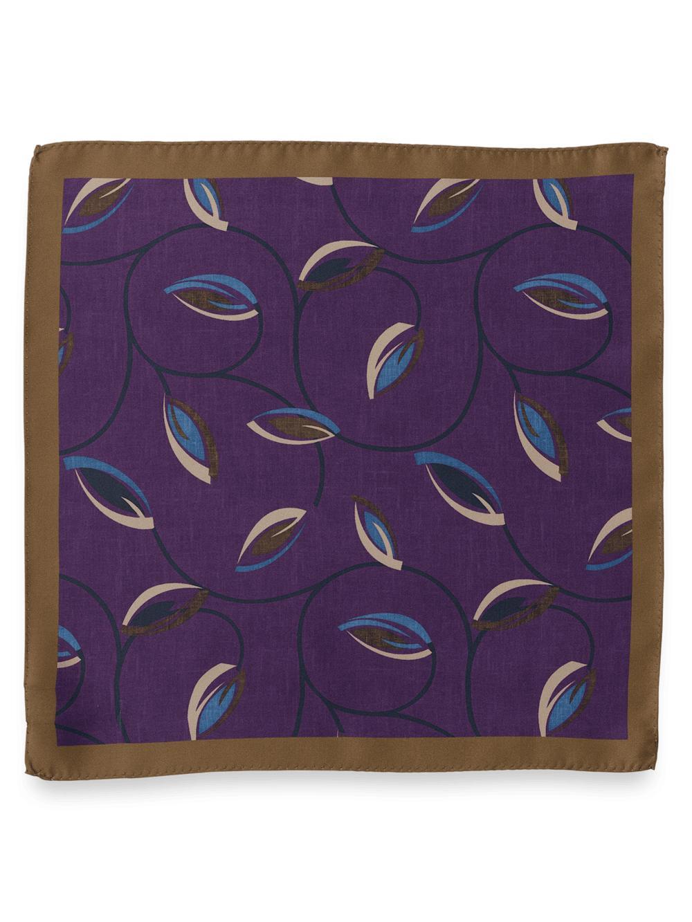 Botanical Silk Pocket Square - Purple Multi Product Image