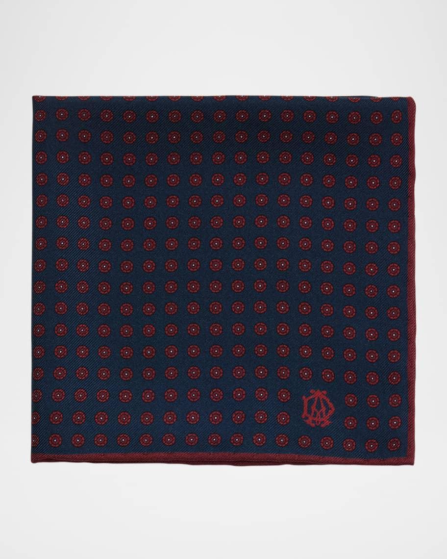 Men's Pedal-Print Mulberry Silk Pocket Square Product Image