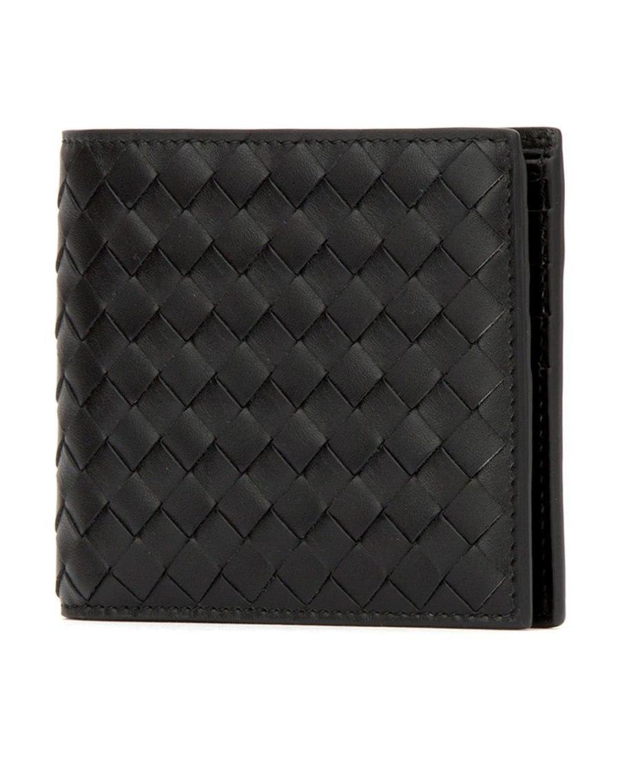 BOTTEGA VENETA Intrecciato Bi-fold Wallet In Black Product Image