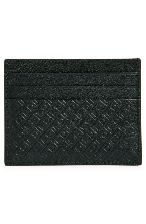 FERRAGAMO Mini Gancio Embossed Leather Card Case In Nero Nero X Mod Product Image