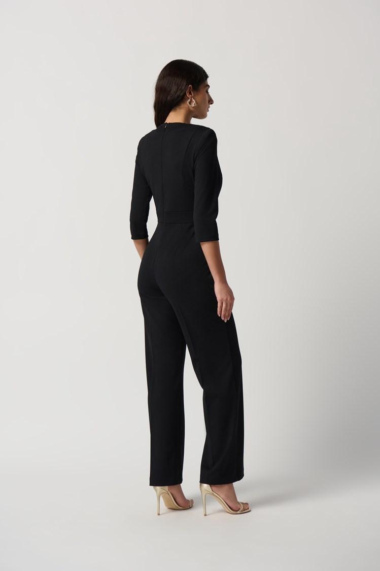 Joseph Ribkoff Scuba Crepe Wide-Leg Jumpsuit Product Image