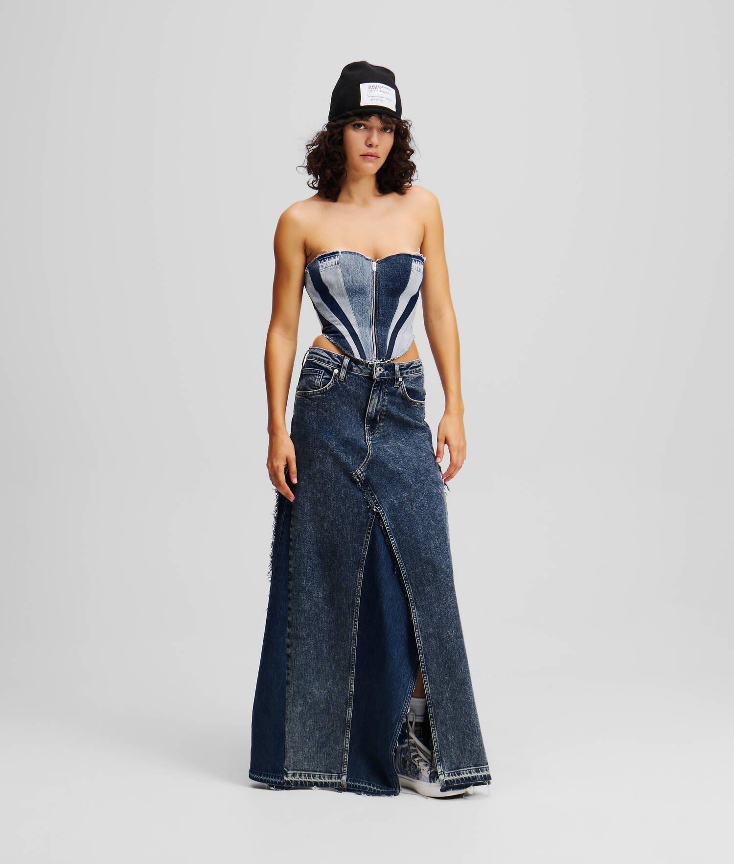 KLJ X ATELIER RESERVÉ DENIM MAXI SKIRT Product Image