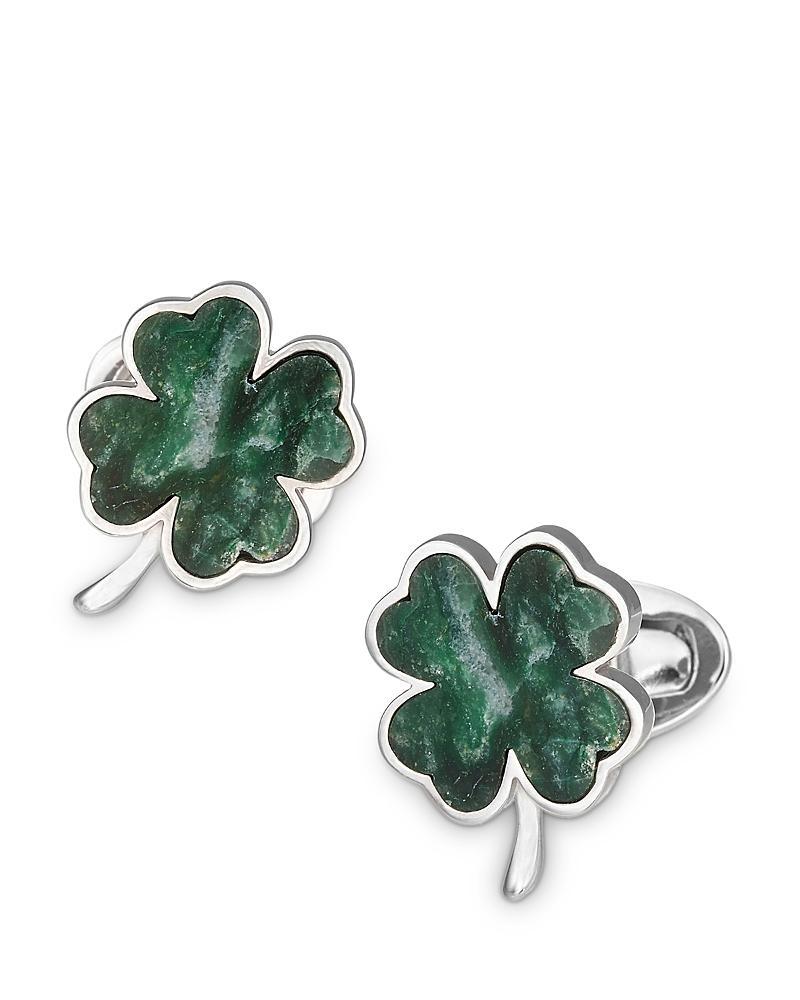 Green Onyx Clover Cuff Links Product Image