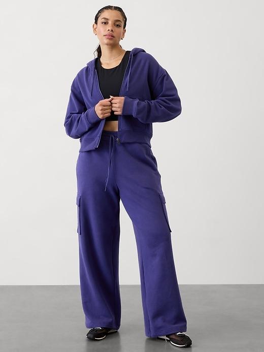 Easy Fleece Mid Rise Straight Cargo Pant Product Image