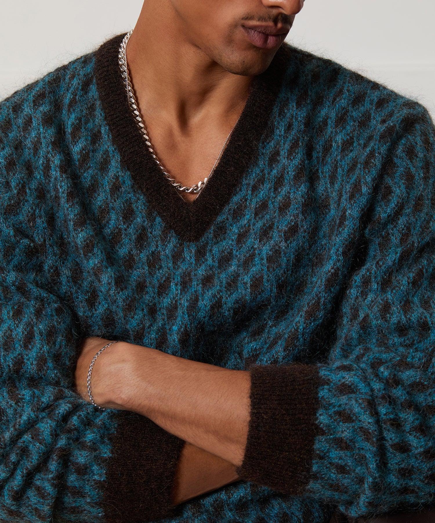 Italian Mohair V-Neck Sweater Product Image