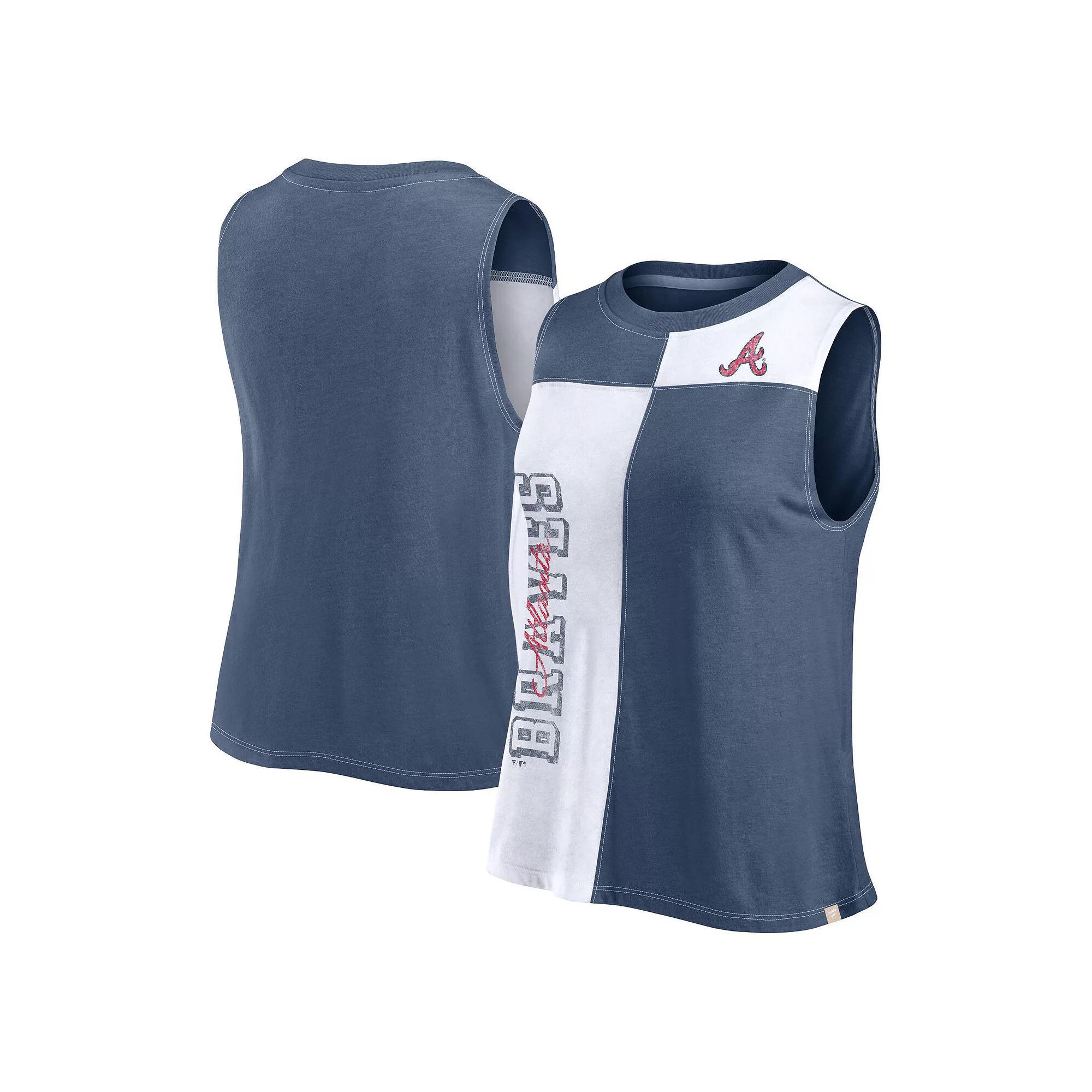 Women's Fanatics Branded Navy/White Boston Red Sox Color-Block Tank Top,  Product Image